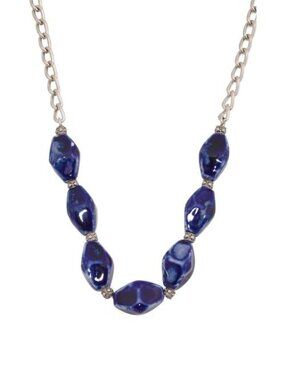 PATRICIA NASH Short Blue Bead Necklace